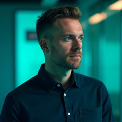 Portrett av Sverre Olafsen, teknisk animatør hos Kvistle Kreativ.